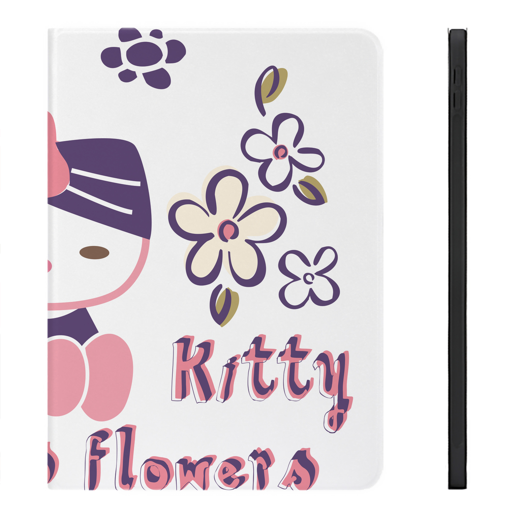 （画像用） Hello Kitty ハローキティ IPadケース ペンホルダー付き ブックスタイルデザイン